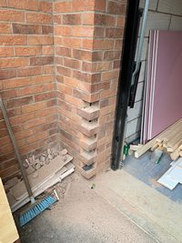 toothing wall garage conversion Peterborough